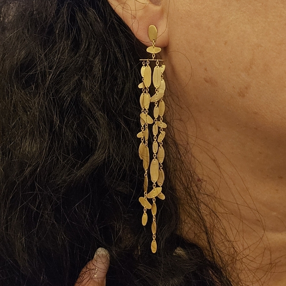 Authentic, Rare H Stern 18k Gold 4" Dangle, Chandelier, & Pierced Earrings - Picture 13 of 13